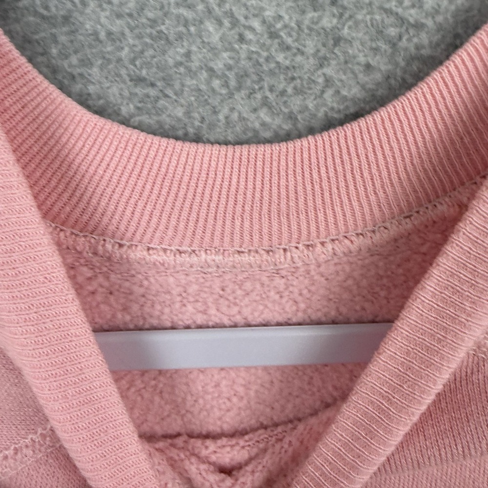Vintage 80s Notre Dame Sweatshirt Pink Blue Raglan Letters Medium Girly Rare M - Picture 3 of 9